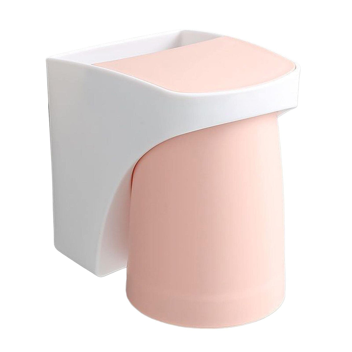 Toothbrush Cup Holder Punch Free for Electric Toothbrush Toothpaste Kids Pink