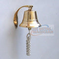 The Metal Magician Nautical Hanging Wall Mountable 4 Solid Brass Ship Bell