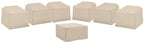 Crosley Furniture Patio Furniture Covers, Waterproof 7-Piece Cover Set For Outdoor Sectional Sofa Sets, Tan