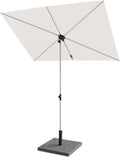 Grand Patio Balcony Umbrella, Jena 6X4 Ft Outdoor Umbrella, Rectangular Flat Canopy Versatile Patio Shade With 360 Degree Roatin