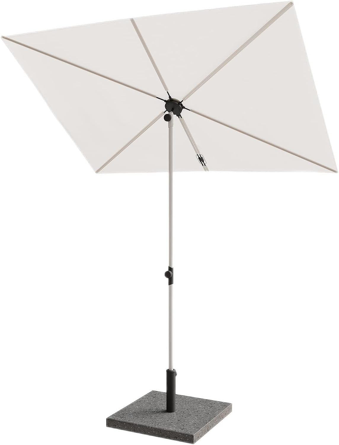 Grand Patio Balcony Umbrella, Jena 6X4 Ft Outdoor Umbrella, Rectangular Flat Canopy Versatile Patio Shade With 360 Degree Roatin