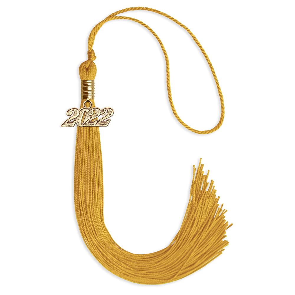 Endea Graduation Single Color Tassel with Gold Date Drop (Gold, 2022)