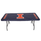 Collegiate Kwik-Covers Rectangle Plastic Table Covers, Bundle Of 2 (University Of Illinois, 6')