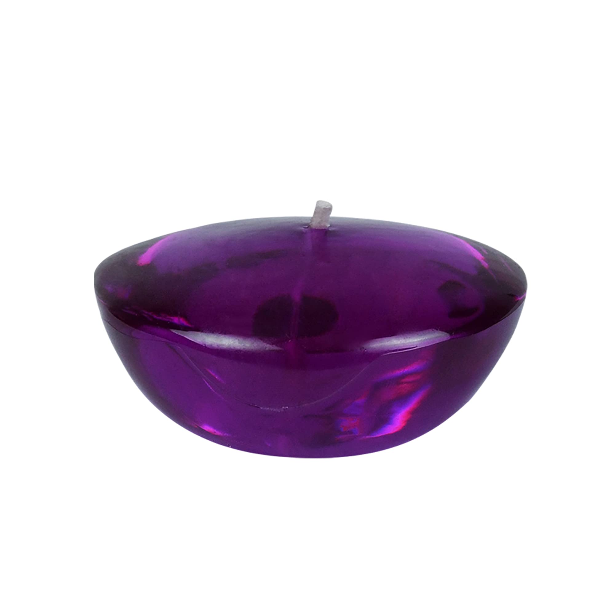 Zest Candle 6-Piece Folding Candles, 3-Inch, Clear Purple Gel