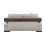 Acme Niamey Loveseat with 2 Pillows in Fabric & Cherry