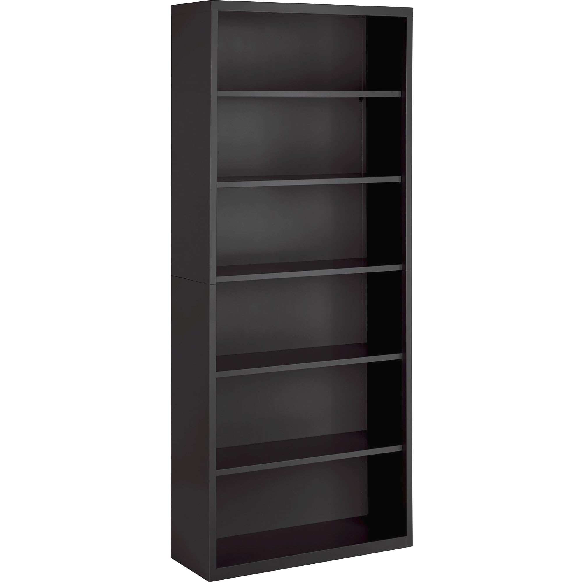 Lorell Fortress Series Charcoal Bookcase, 34.5" X 13" X 82"