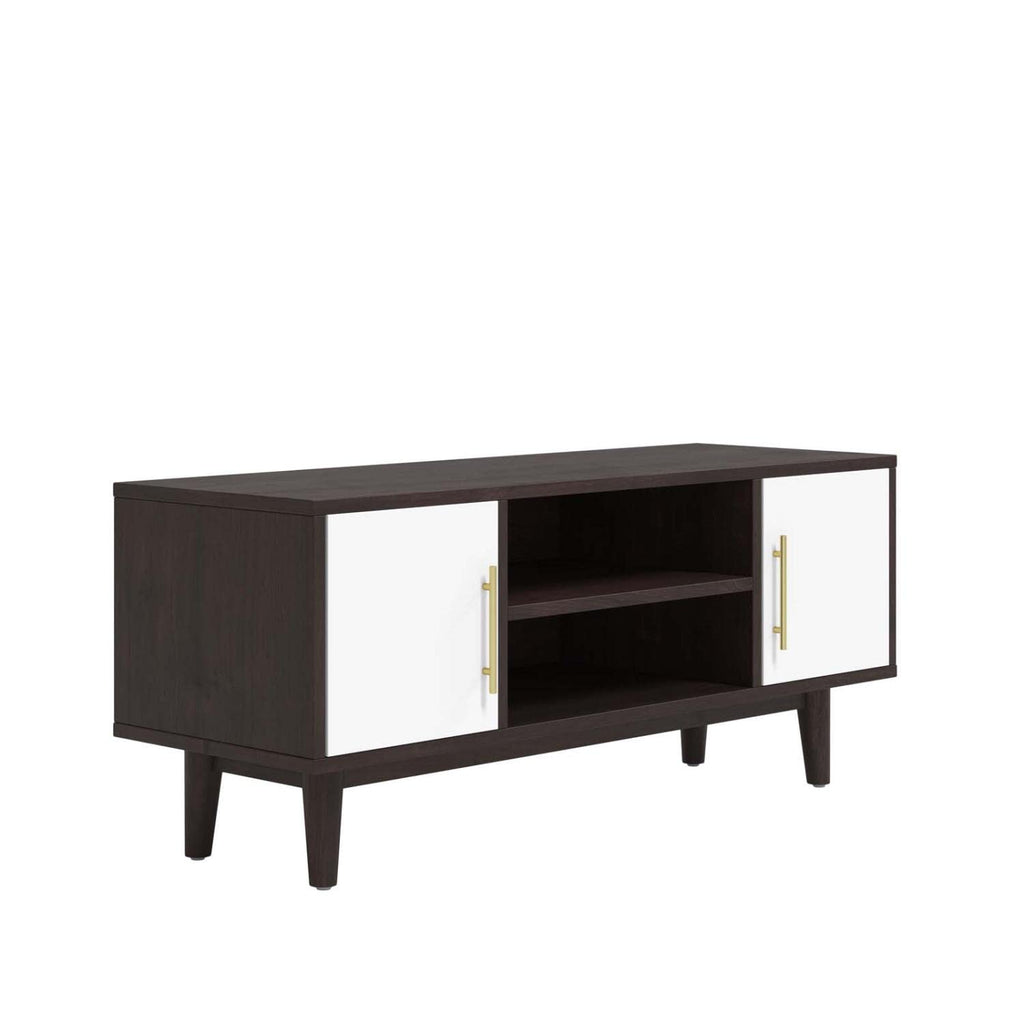 Modway Daxton Mid-Century Modern, 43" TV Stand, Cappuccino White