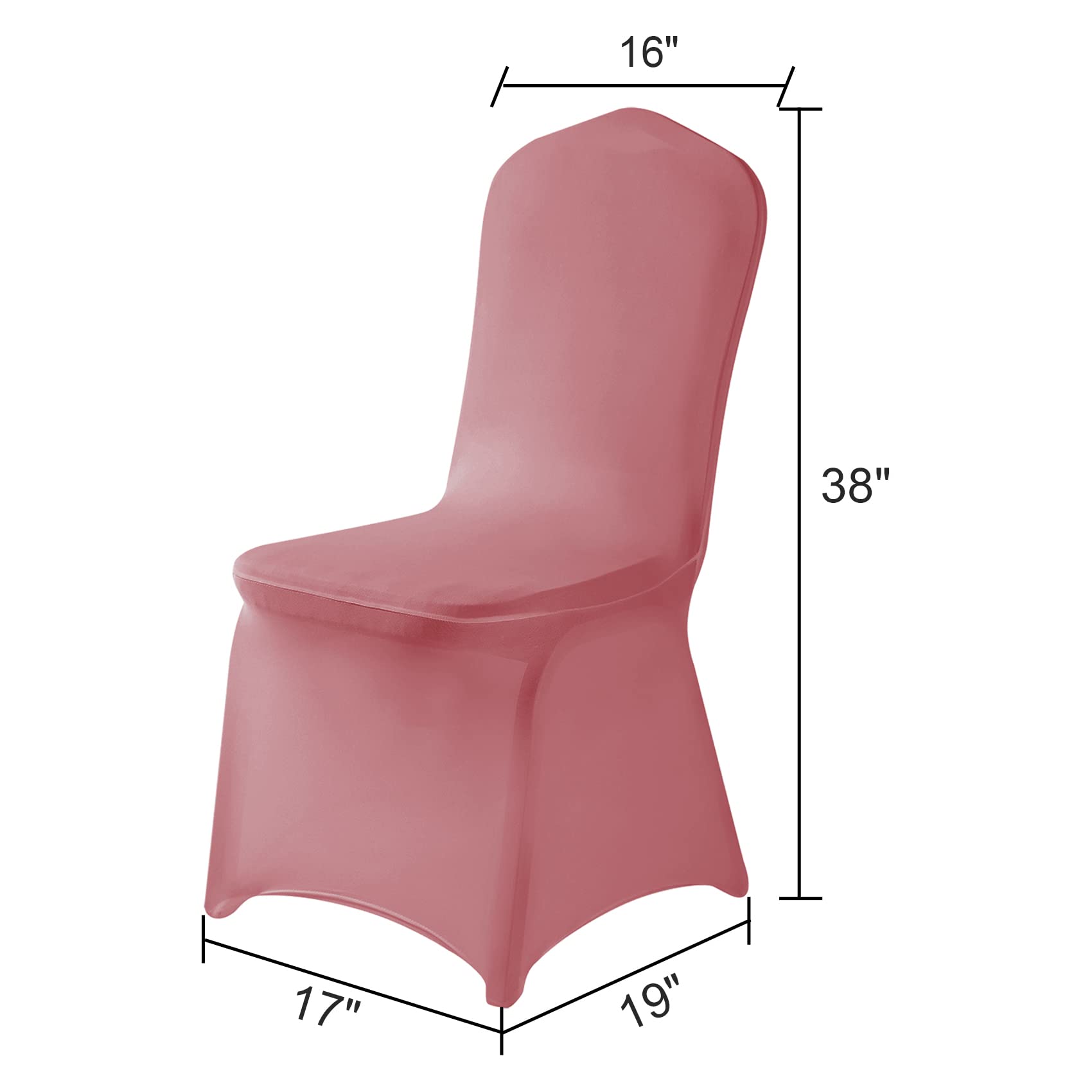 Algaiety Spandex Chair Cover,25Pcs,Chair Covers,Living Room Chair Covers,Removable Chair Cover Washable Protector Stretch Chair Cover For Party, Banquet,Wedding Event,Hotel(Dusty Pink)