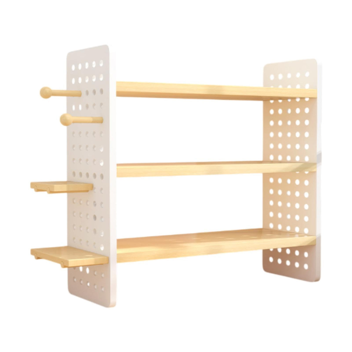 Zelphora Desktop Organizer Shelf 3 Tier Stable Desk Hutch For Office School Classroom 40X20X60Cm