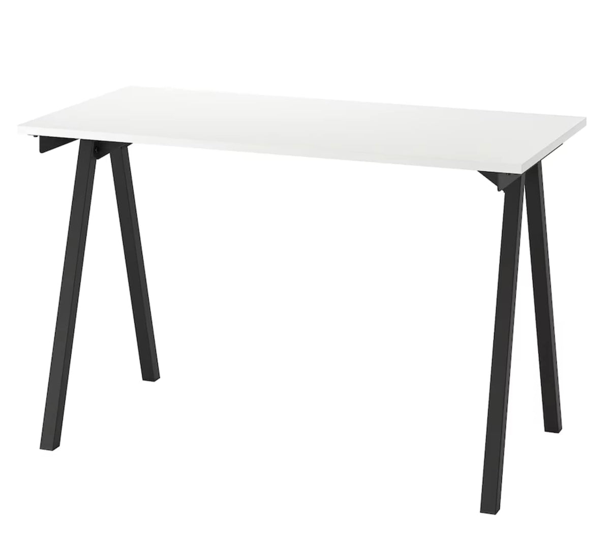 1Cliqkart Trotten Desk, White/Black 120X60 Cm (47 1/4X23 5/8 inch)