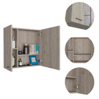 Medicine 23H Double Door Cabinet,4 Interior Shelves, Light Gray