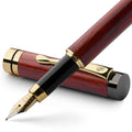 Wordsworth & Black Fountain Pen Set, Luxury Bamboo Wood - Medium Nib, Gift Case; Includes 6 Ink Cartridges, Ink Refill Converter