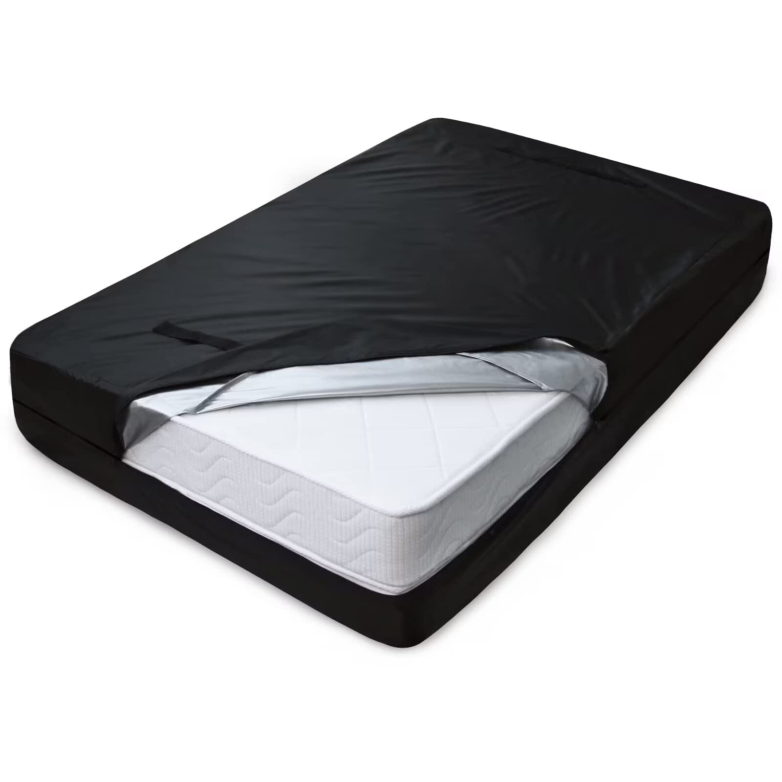 Mattress Bags For Moving Full Size, Waterproof Mattress Bag With Double Zippers & 4 Strong Handles, Reusable Mattress Storage Ba