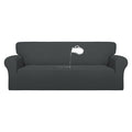 Purefit 100% Dual Waterproof Couch Cover Slipcovers For Couches And Sofas - Stretch Non Slip Fleece Sofa Covers Washable, Leakproof Furniture Protector For Kids, Pets, Dog (Sofa, Dark Gray)