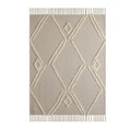 Cream Woven Cotton Herringbone Throw Blanket