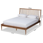 Baxton Studio ABEL Classic and Traditional Transitional Walnut Brown Finished Wood Full Size Platform Bed