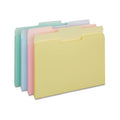 Staples 459684 Top-Tab File Folders 3-Tab Letter Assorted Pastel Colors 100/Bx