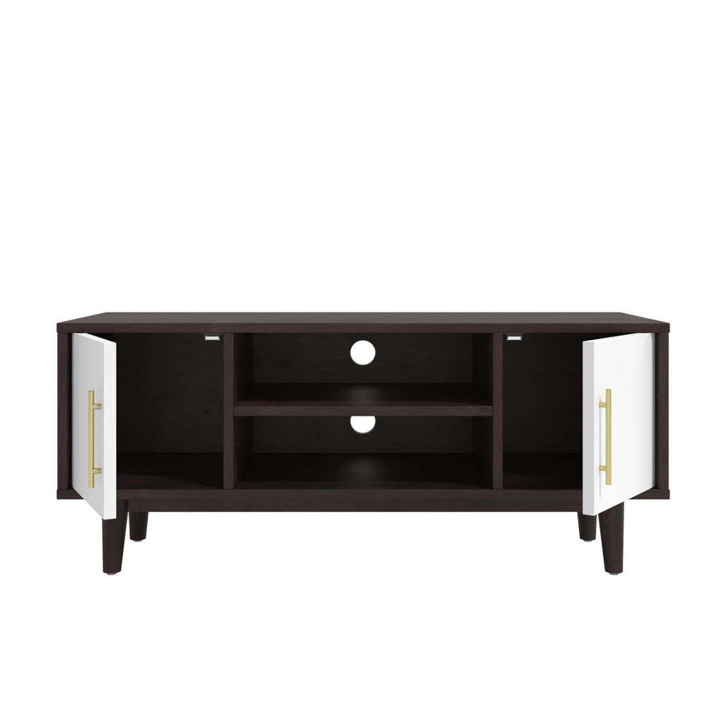 Modway Daxton Mid-Century Modern, 43" TV Stand, Cappuccino White