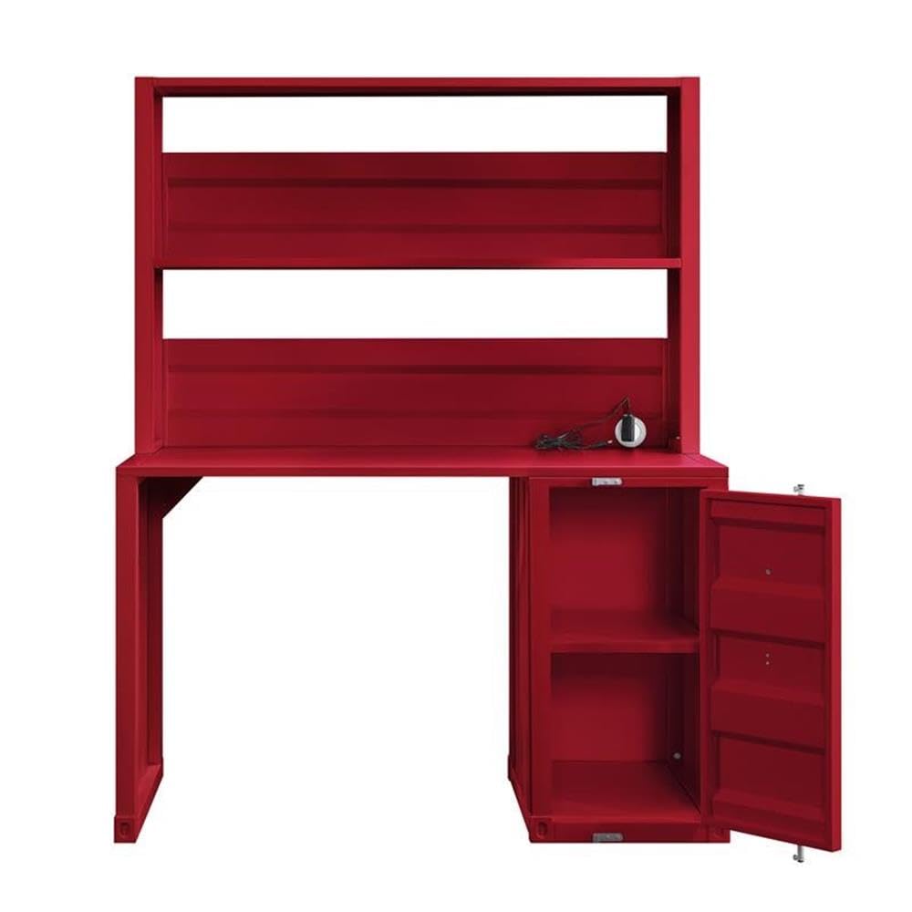 Acme Cargo Desk & Hutch in Red