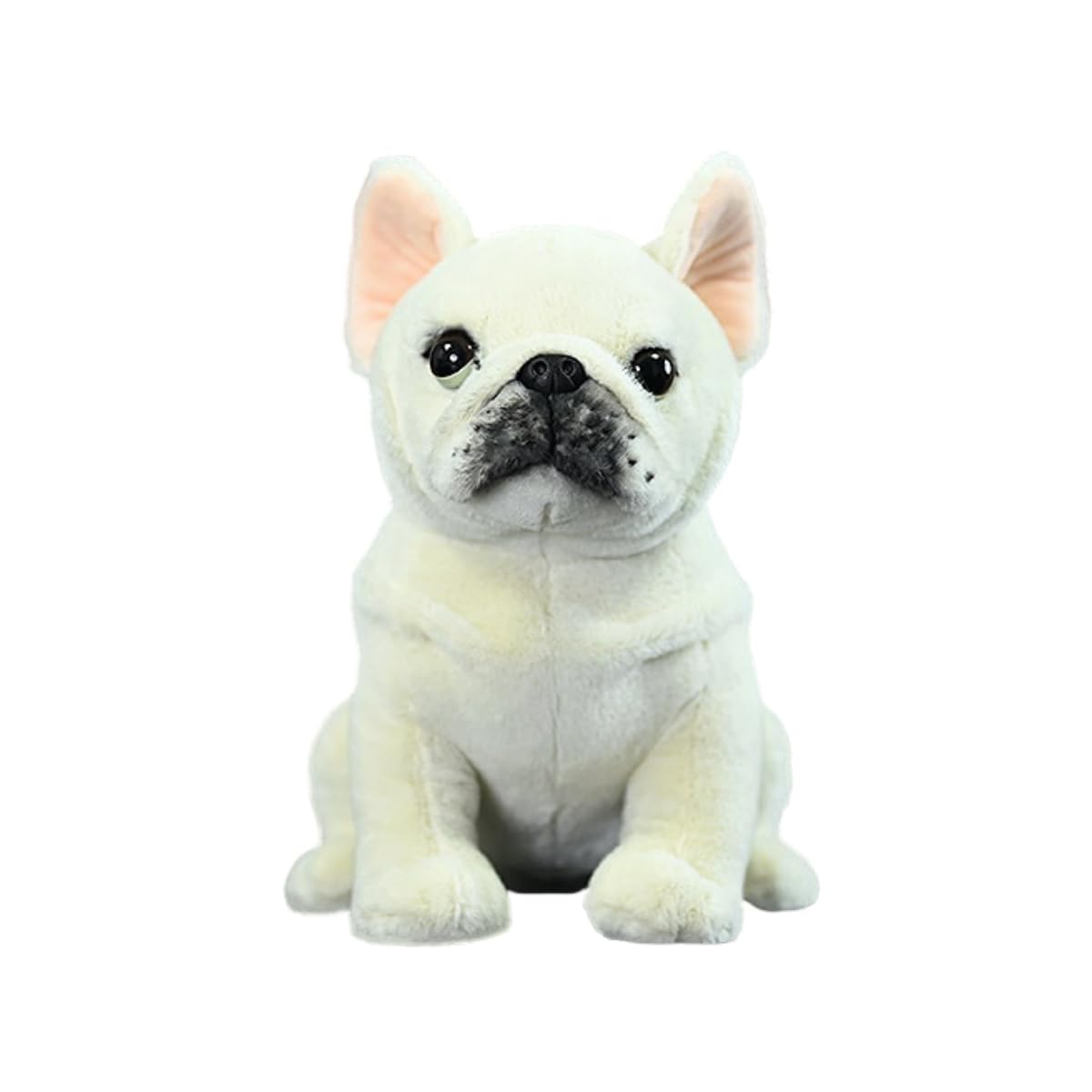 ZCPACE French Bulldog Stuffed Animal - 9.1   Realistic White Dog Plush Toy, Cute Soft Stuffed Sitting Puppy Plushie Pillow Dol