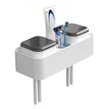 HASTHIP Toothbrush Holder Bathroom Wall, Lidded Drain Rack, ToolFree