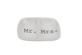 Creative Co-Op Ceramic 2 Section Mr. & Mrs. Dish