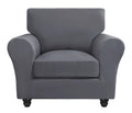 Searchi Stretch Sofa Cover Couch Covers, 2 Piece Armchair Slipcover With Separate Chair Cushion Cover, Washable Furniture Protector For Living Room(Armchair, Grey)