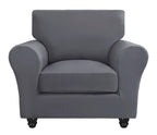 Searchi Stretch Sofa Cover Couch Covers, 2 Piece Armchair Slipcover With Separate Chair Cushion Cover, Washable Furniture Protector For Living Room(Armchair, Grey)
