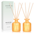 YISOWUH Reed Diffuser - Citrus 3.38oz (100ml) 2 Pack Essential Oil Reed Diffuser Set with 8 Sticks, Long Lasting Fragrance for H