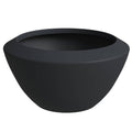 Vessel Series Poly Stone Planter in Black 22 Dia 15 high