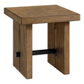 Intercon Landmark 24" Wide End Table with 2 Legs, Weathered Oak Furniture