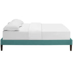 Modway Tessie Upholstered Full Platform Bed Frame With Wood Slat Support In Teal