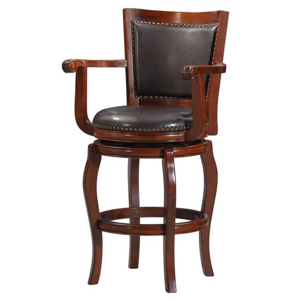 Boraam Jones Bar Height Swivel Stool  Cherry