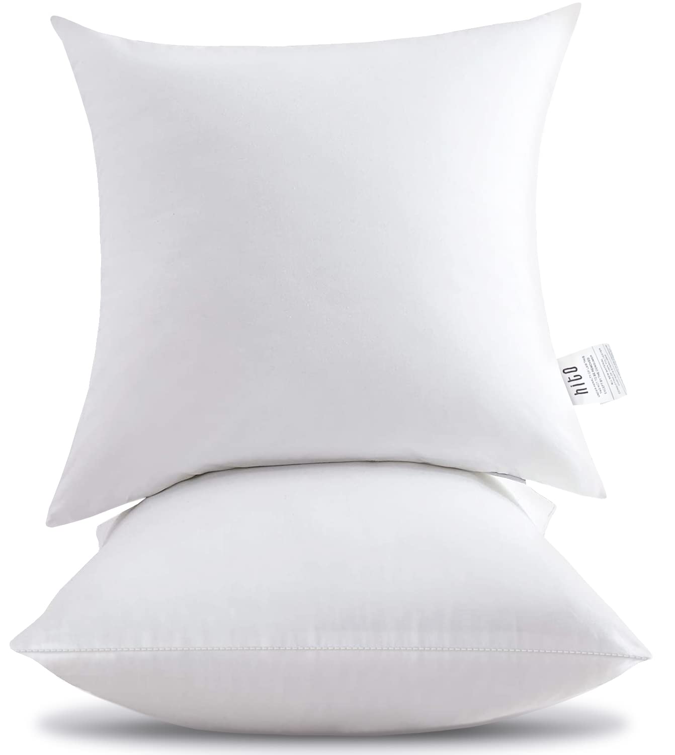 Hito 26X26 Pillow Inserts (Set Of 2)- 100% Cotton Covering Down Alternative Throw Pillows White For Couch Bed Sofa