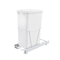 Rev-A-Shelf Single Pull Out Under Sink 50 Qt Trash Can for Base Kitchen/Bathroom Cabinets w/Lid, Slides, and Simple Installation