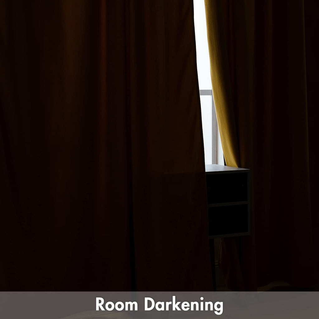 Miulee Mustard Yellow Velvet Curtains Thermal Insulated Blackout Curtain Drapes For Bedroom Living Room Darkening 108 Inches Long Curtains Panels Rod Pocket Set Of 2