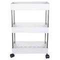 Rizavuz Kitchen Storage With Wheels, Slim Rolling Organizer For Fruits, Vegetables, Bathroom, Office & Home Storage