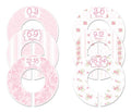 C102 Baby Girl Nursery Closet Clothing Size Dividers Pink Roses Set of 6 (1.25 Inch Rod)