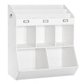 HOOBRO Kids Bookshelf, Toy Organizer and Storage, Bookshelf for Kids, 5 Compartments and 3-Layer Shelves, Bookcase Footboard, fo