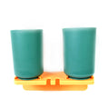 Buy Daily Needs SpaceSaving Multipurpose WallMount Toothbrush Holder with Dual Cups  Durable Plastic Stand for Organized Bath