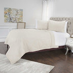 Rizzy Home | Bq4835 | 106"X92" Brown/Neutral/Solid Quilt