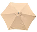 Bellrino Decor 10Ft 6 Ribs Replacement Light Coffee Strong And Thick Umbrella Canopy (Canopy Only) Light-106