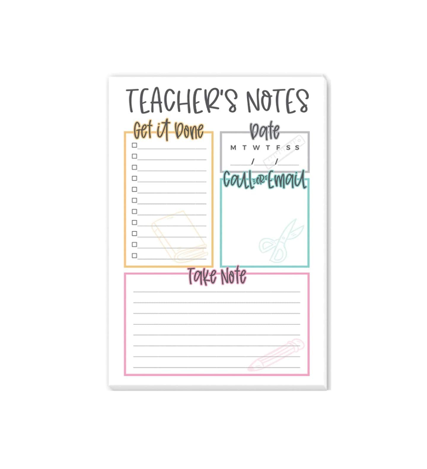 Tiny Expressions Teacher Notepad - To Do List Note Pad - Stationary Must Haves For Elementary And Middle School - Teacher Apprec