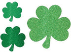 Mini Glitter Green Shamrock Paper Cutouts (4'' - 7'') Pack Of 10 | Perfect Decorations For St. Patrick'S Day Celebrations, Irish