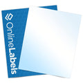 White Gloss Sticker Paper - 8.5 X 11 Full Sheet Label - For Cutting Machines, Scissors - Permanent - No Backslit - 25 Sheets - I
