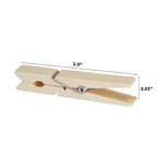 Ktojoy Wooden Clothes Pins,50 Pack, 2.9 Inch, Large Natural Birchwood Rust, Moisture Resistant Clothes Pegs, Heavy Duty Wooden C