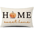 Gtext Fall Pillow Cover 12X20 Sweet Home Pumpkin Throw Pillow Autumn Decorative Lumbar Linen Outdoor Farmhouse Decor Cushion Cov