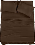 Utopia Bedding Full Bed Sheets Set - 4 Piece Bedding - Brushed Microfiber - Shrinkage And Fade Resistant - Easy Care (Full, Brow