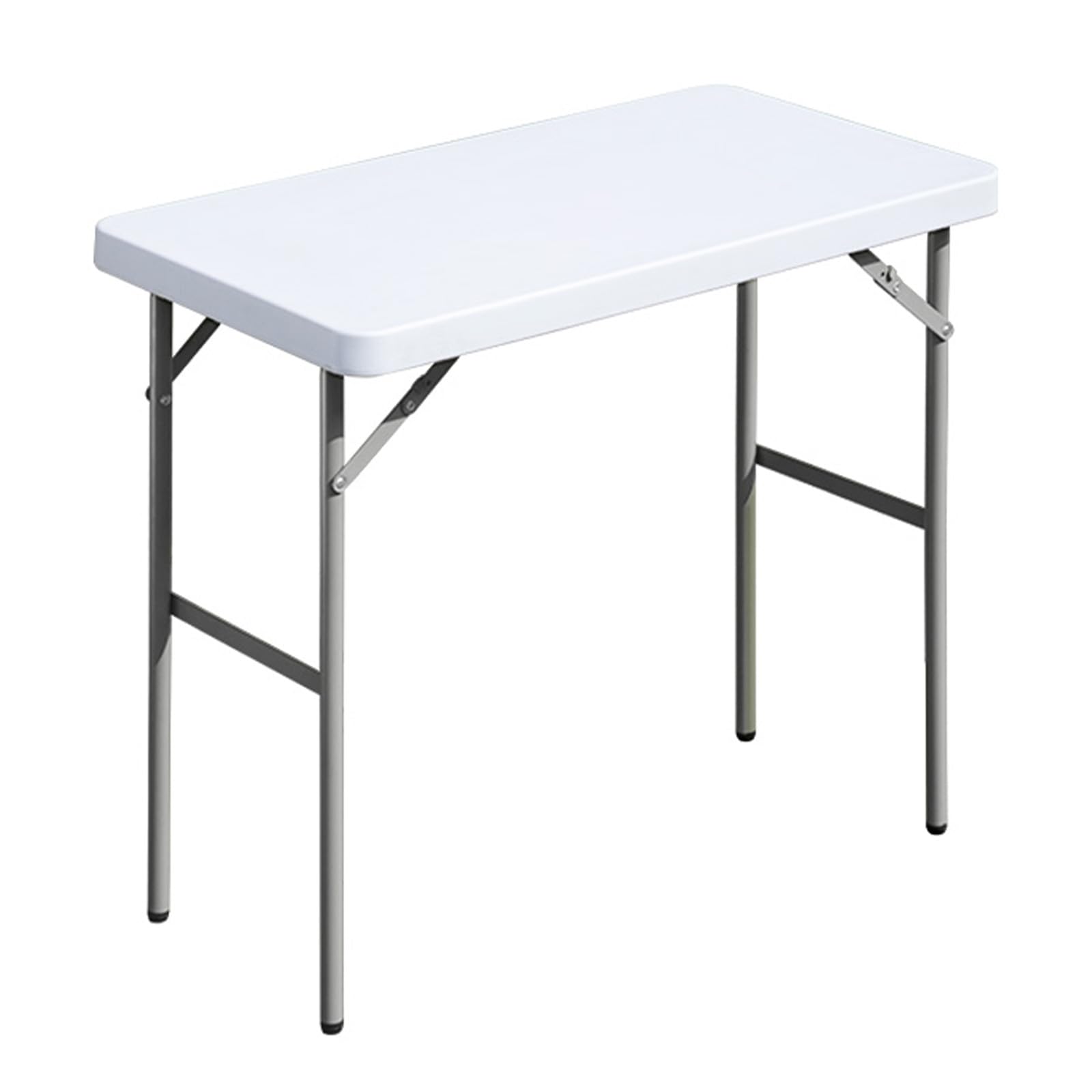 FROASISPRO Folding Table 2.7ft Rectangular All-Occasion Plastic Folding Event Table for Indoor and Outdoor, Portable Desk, Campi