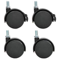 Viz-Pro Mobile Whiteboard Caster Wheels, Black, Set Of 4